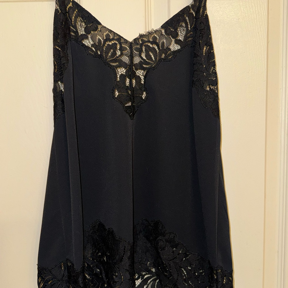 Express Black Lace Detail Top